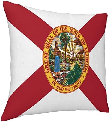Kadeux Florida zastava jastuk za zastavu 18x18 inčni jastuci za bacanje ubacuju pokrov jastuka od kvadratnog bacanja