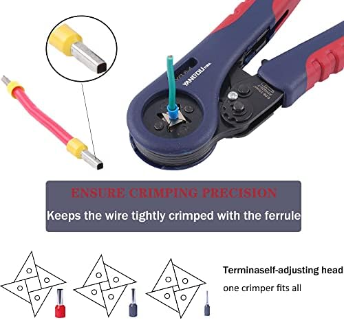 Yangoutool Wire Ferrule Crimper YG6-4 za Awg28 - 7 kablove za ožičenje krajnji rukavi kompaktni i ručni