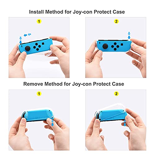 Zaštitni slučaj za prekidač, Meki TPU SLIM poklopac kućišta kompatibilan sa Nintendo Switch konzolom i Joy-Con