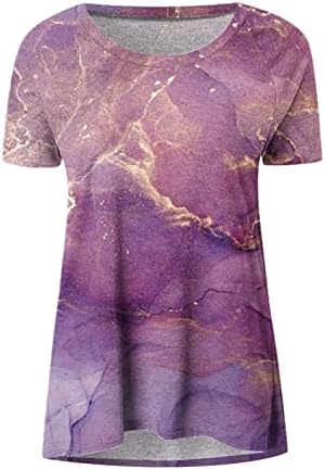 Amikadom Summer Fall Crew majica Žene kratkih rukava Mekana udobna odjeća Pamučna grafička bluza Tee
