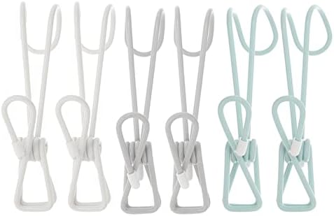 Cabilock 6pcs Viseći sa vešalicama za učvršćivanje kuka za odjeću stezaljka za čizma čarapa bijela vješalica prijenosni ručnik za ručnik sušenje za zavjese na kućnim prekrivačem