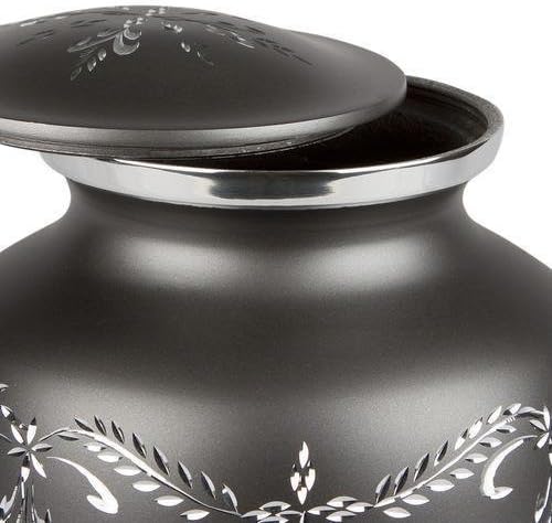 Savršeni spomenici veliki Fancy Flourish urna za kremaciju-elegantna Aluminijumska urna za