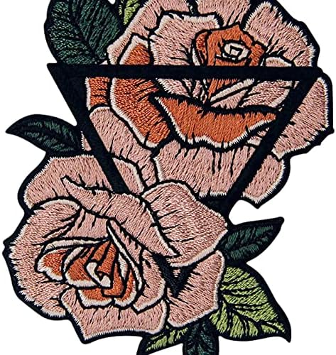 Ruža ruža vezena aplitna značka glačala na šivanju grb