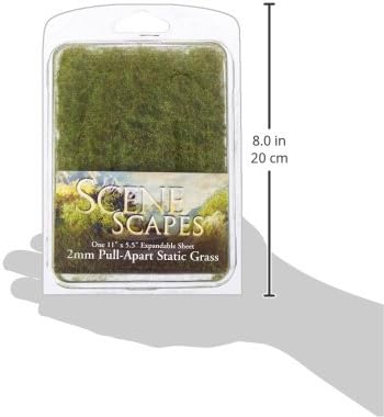 Bachmann Industries SceneScapes rastavljaju statičku travu, srednje zelenu, 2mm
