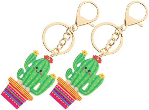 Aboofan 2pcs Cactus privjesak za ključeve slatke biljne ključeve meksičke fieste ključni lanac