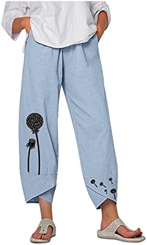 Miashui Plus Size rastezljive pantalone pantalone sa širokim strukom elastične pantalone sa pojasom Lady Casual