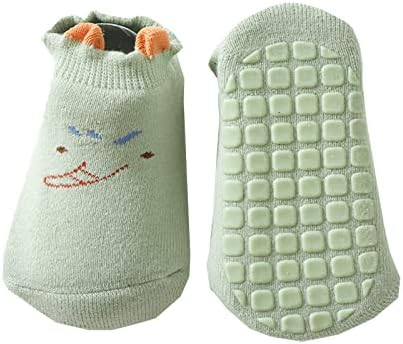 Beziun Infant jesen zima debele dečije podne čarape sa tačkama lepak Baby Cartoon kratke čarape jednobojne