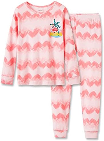 Pidžama Set za djevojčice, Slatka Panda & krofna dinosaurusa Flamingo Snug-fit dugo Set Outfit Nighty Size