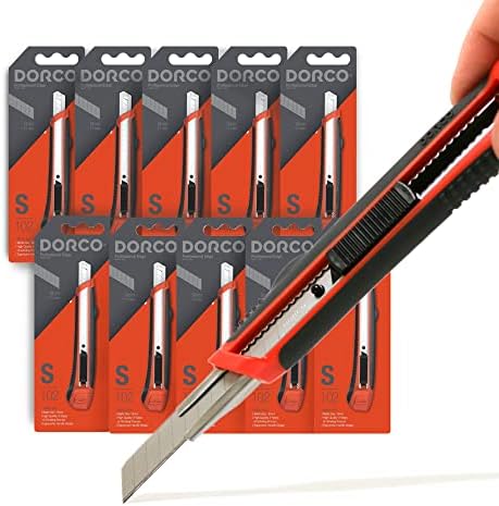 Pakovanje od 10, Dorco Professional kvalitetno komunalni sezni nož S102 - Sigurnosni sistem za automatsko zaključavanje,