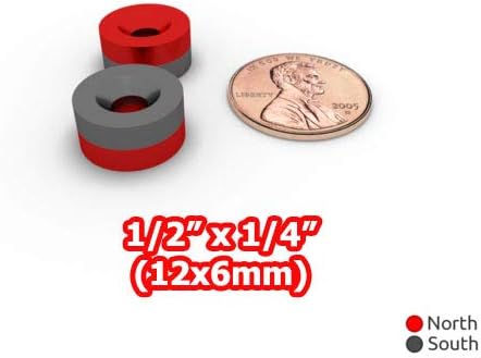 Okrugli disk magneti 1 / 2x1/4-magnetni upušteni prsten 12x6mm veličina rupe za vijke 6 držač za izradu