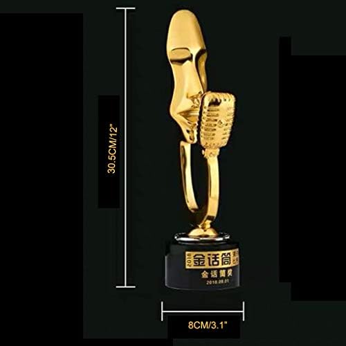 YGO Art Trofees nagradu Golden Mic Trofej prilagođeni kupci za zbirke, turnire, takmičenja Party Proslave nagrade ceremonija poklon dekor-12 smola