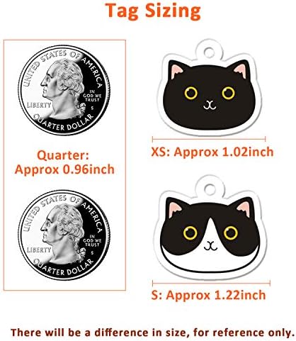 Furbb Cat ID oznake, personalizirane oznake za mačke pet ID oznake slatki jedinstveni originalni dizajn 144