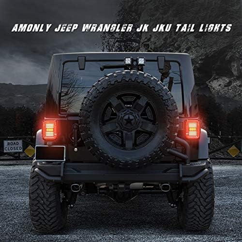 AMONLY LED zadnje svjetlo kompatibilno sa Jeep Wrangler JK JKU 2007-2018, dimljena sočiva 20w
