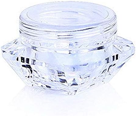 Teensery 24 Pcs 5 Gram Clear Plastic Cosmetic Sample Empty Containers Diamond Shape Jars for Facial Cream, Eye Shadow, Make Up Powder, Lotion, Lip Gloss, Lip Balm and More