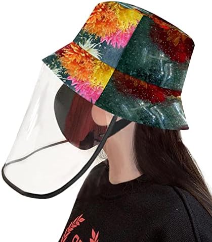 Zaštitni šešir za odrasle sa štitnikom za lice, ribarski šešir protiv sunčeve kape, CAT Cloud Rainbow Crtana