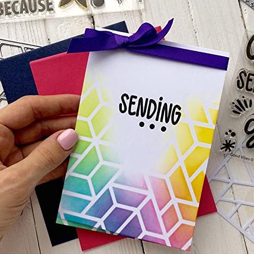 Uljepljive poligon šablona za DIY Scrapbooking 2019 DIY papirnate karte izrade zanatskih zabavnih predložaka