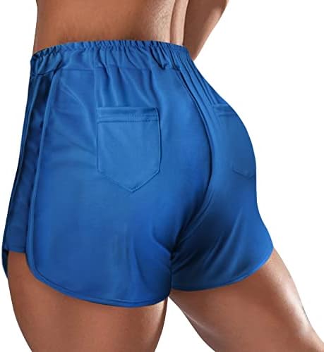 Trke za ženske kratke hlače za žene High Shakes Scrounch Scrich Butt Hots Elastic Comfy Casual Shorts Potprevremene hlače