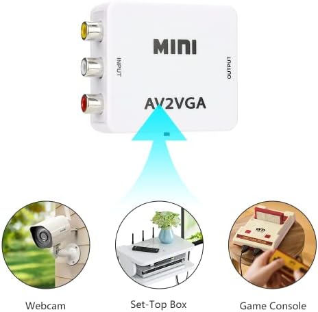 Video Converter, 480p Mini AV do VGA adaptera, kompozitni TV set-top box Audio Video Converter