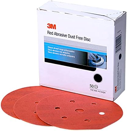 3m kuka Crvena abrazivna diska bez prašine, 01137, 6 in, P600, 50 diskova po kartonu