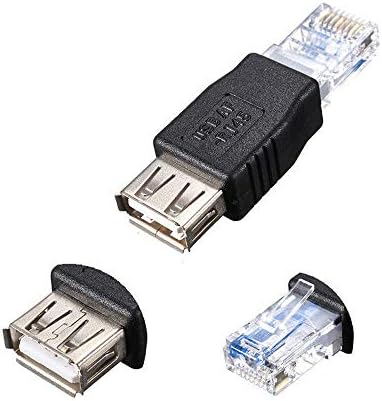 ACXICO 4 kom Ethernet RJ45 muški do USB ženskog konektora pretvarača adapter LAN mreža