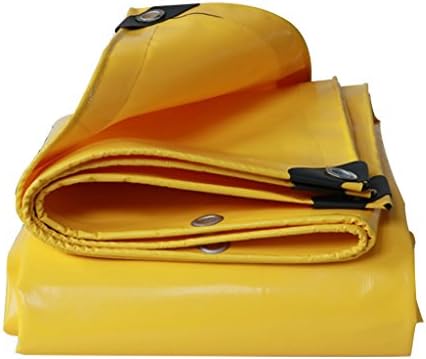 LXDZXY Tarps, Tende za zaštitu od sunca Tarpaulin Veliki kamion Anti-kiše platno PVC vodootporna cerada vodootporna tkanina Nadstrešnica Vanjska zgušnjava / žuta / 4 * 6 m