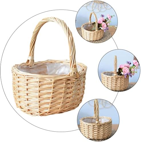 Pletena košarica cvijeća cvjetna djevojka košara ručna košarica Cookie poklon kutija torbe košara prijenosna