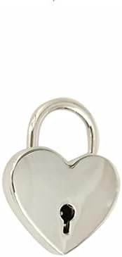 Mini brava s ključnim zaključavanjem u obliku srca Love lonac za kutiju za odlaganje nakita, srebrna, jedna