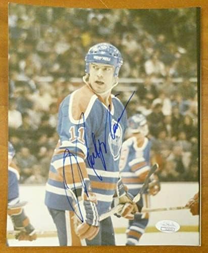 Mark Messier Hof potpisao hokej fotografiju 8x10 sa JSA COA - autogramirane NHL fotografije