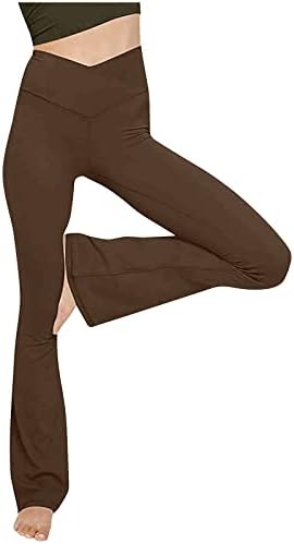 Flare yoga hlače Tummy Control Bootcut Yoga Cosy Lounge Pajama Atletic Trčanje udobnog salona Puna