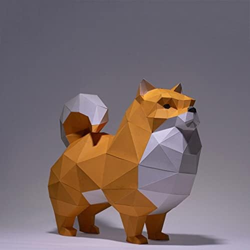 WLL-DP mali pomeranski geometrijski papir Skulptura DIY Origami puzzle 3D papir trofejni kreativni papir Model ukras za uređenje doma