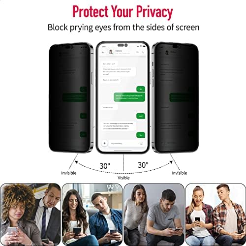RF zaštita ekrana za privatnost za iPhone 14 Pro Max 9h tvrdoća Full Coverag kaljeno staklo HD Clear Anti-fingerprint