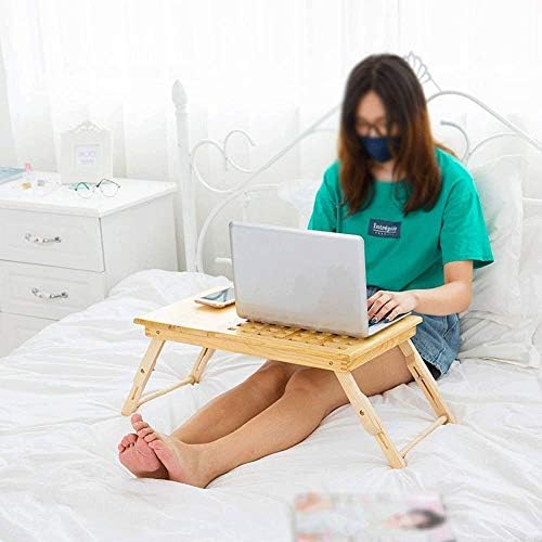 Zhaolei Računalni stol - Laptop stol Podesivi stol za laptop, sklopivi nosač za doručak s ladicama