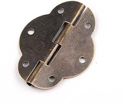 YGQZM 10pcs 46 * 35mm Ovalna kutija Dodatna oprema Antikni šarl 6-rupa čipkasti šarke za čipke za namještaj Konektori
