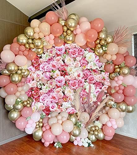 Pink cvijet okrugla pozadina Cover 7.2 ft ruža cvjetna za vjenčanje svadbeni tuš Djevojke Rođendanska zabava
