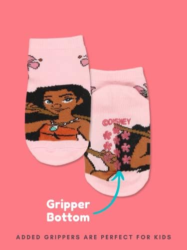 Disney Princess Moana Toddler Girls 6 Pakovska četvrtina čarape sa hvataljkama