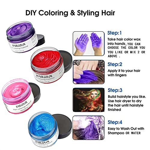 Privremena boja za kosu za djevojčice djeca, vosak za kosu boja za djevojčice Igračke Pokloni za uzrast