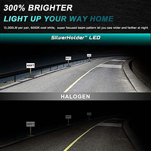 Silverholder LED farovi kompleti H13 LED Sijalice, 10000 lumena 6000K hladno bijela, 300% Super svijetli