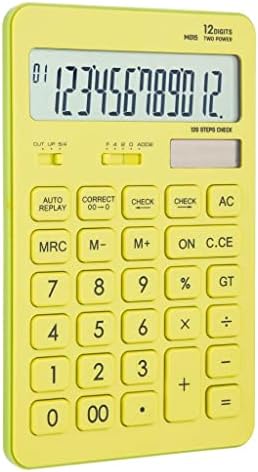 LNNSP Kalkulator plastike-12 cifara 120 koraka Provjerite bateriju i solarni dvostruki ekran (boja: crna,