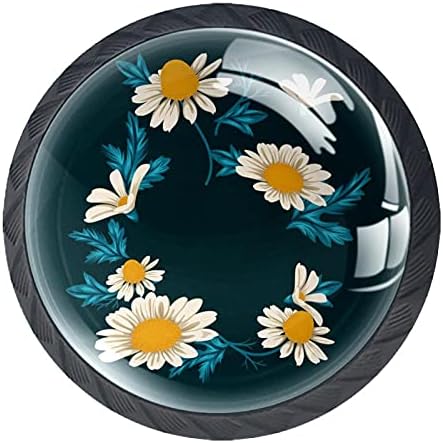 Kraido cvijeće tamno boje ladice uzorka 4 komada okrugla gumb ormara sa vijcima pogodnim za kućni