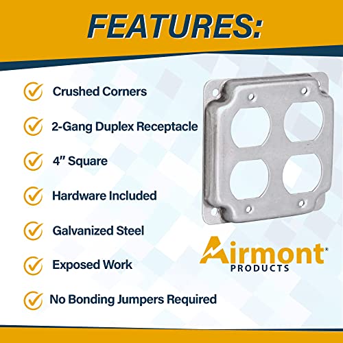 Airmont Proizvodi AP-12098, 4 kvadratni dvostruki dupleksni priključak za električnu kutiju,