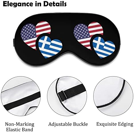Grčka američka maska ​​za spavanje za spavanje mekano povez sa prenosnim očima s podesivim