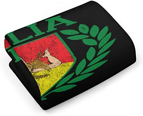 Sicilijanska zastava na štitu s laurelima ručnici za ruke lica i tijela Trke za pranje karoserije
