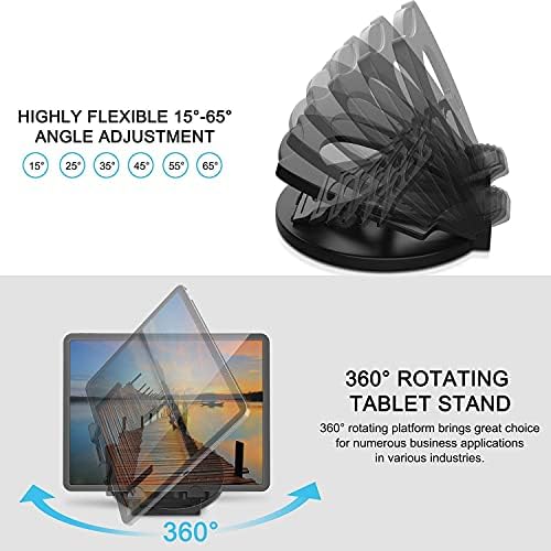 ABOVETEK za laptop, podesivi računalni riser za stol, do 17 inča, podržava do 44 lbs -Silver, 360 °