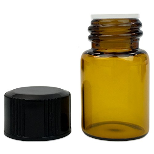 108 pakovanja BeautyCom® 2ml amber staklena bočica za esencijalna ulja, aromaterapiju, miris, serume, spritzes, sa otvorom za otvor i kapljica