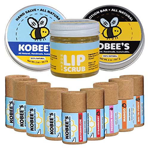 Kobeesco Essentials Bundle, 9-Balzam Za Usne, 1 Piling Za Usne, 1-Melem Za Ruke, 1-Losion Bar