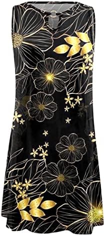 Zefotim haljine za žene 2023 Flora kratkih rukava Mini majica Haljina modna Ležerna ljetna plaža Poklopac kupaće kostime