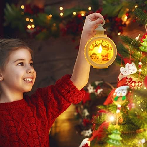 qingbizhin Božić dekoracije LED mali okrugli svjetlo novi za djecu ručni poklon prikaz prozor privjesak bijele kuke za Božić sijalice