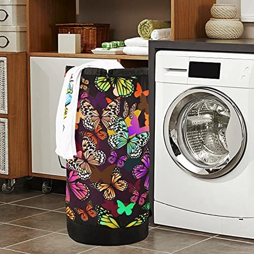 Ruksak za pranje tropskih leptira u boji velika teška torba za veš za studente torba za veš sa naramenicama