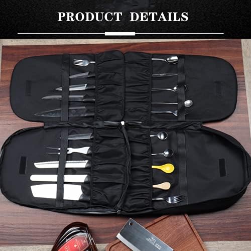 CAMY Chef Knife torba sklopiva torba za noževe | 20+ džepovi za noževe & Kuhinjski alati utvrđeni 600D