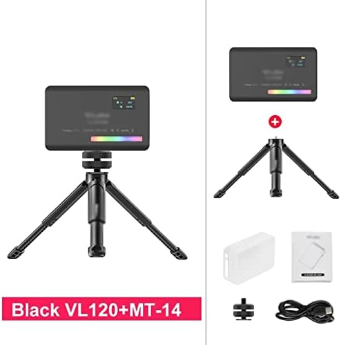 SLSFJLKJ RGB Video svjetlo sa difuzorom zaslona Mini monitor kamere RGB Smartphone Selfie Light